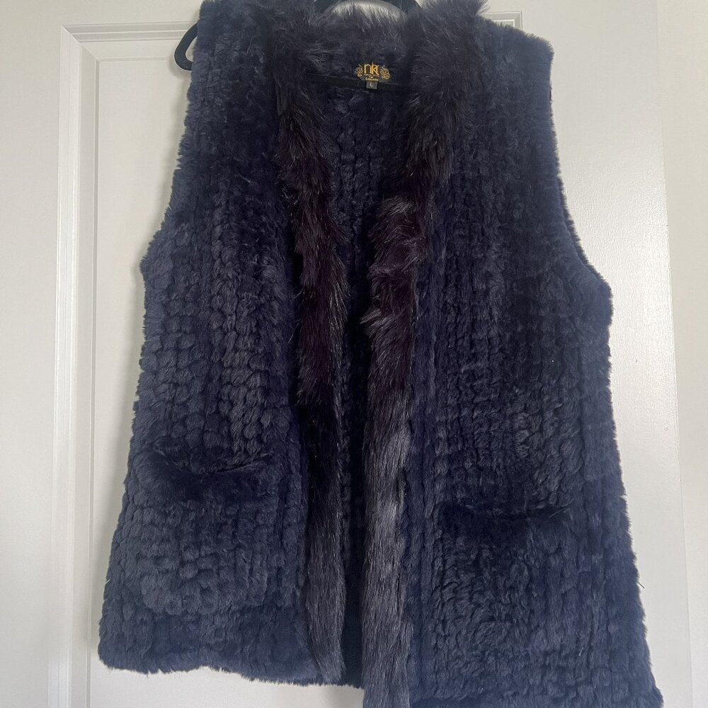 Faux Fur Blue Vest